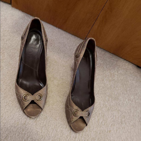 Christian Dior Designer Peep toe Pumps - Picture 2 of 4